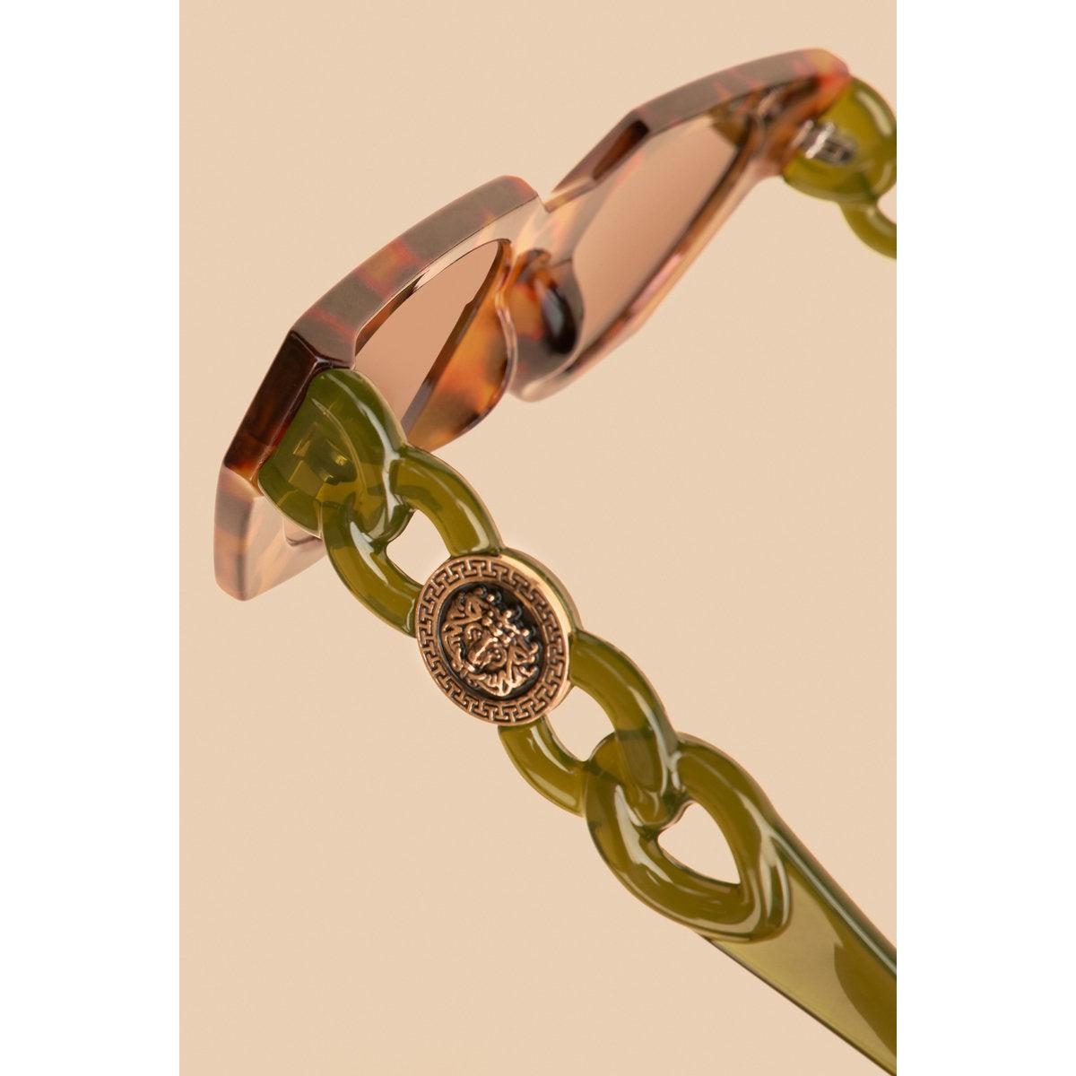 Powder Zelia Luxe Sunglassses - Tortoiseshell/Olive-elevate your sole
