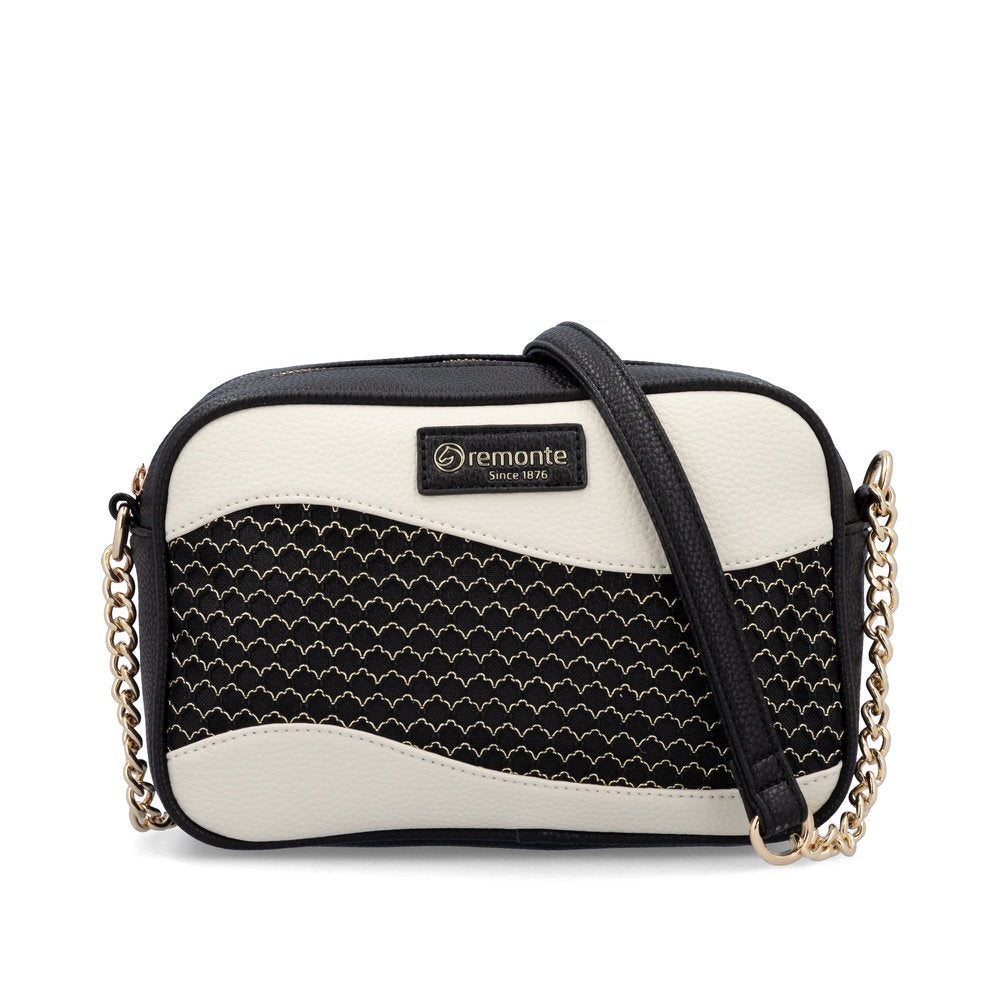 Remonte Q0639-02 Black & White Cross Body Bag