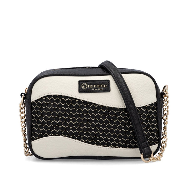 Remonte Q0639-02 Black & White Cross Body Bag
