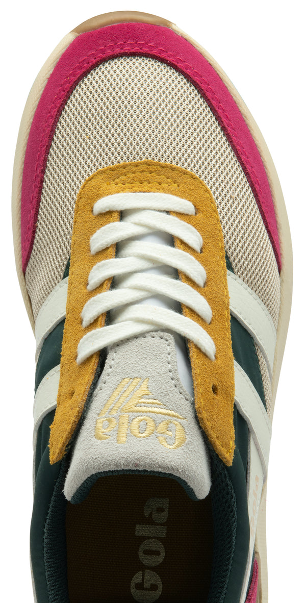 Gola Raven Ladies Wheat Leather & Textile Lace Up Trainers