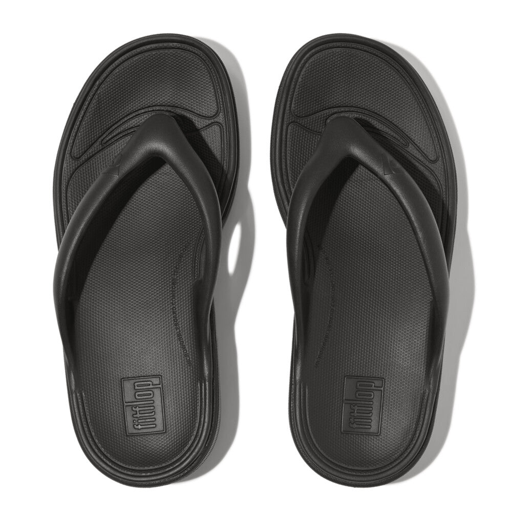 FitFlop HF4-001 Relieff Recovery Ladies Wide Black Slip On Sandals