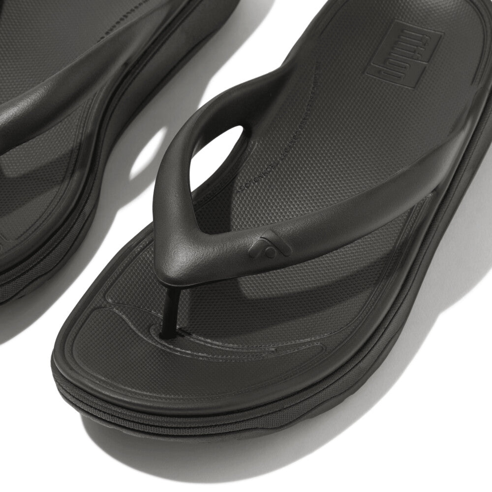 FitFlop HF4-001 Relieff Recovery Ladies Wide Black Slip On Sandals
