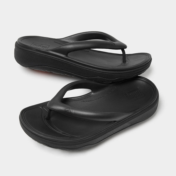 FitFlop HF4-001 Relieff Recovery Ladies Wide Black Slip On Sandals