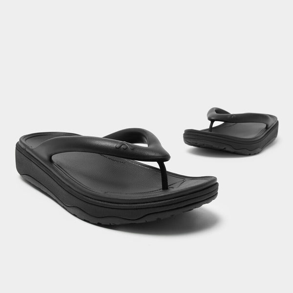 FitFlop HF4-001 Relieff Recovery Ladies Wide Black Slip On Sandals