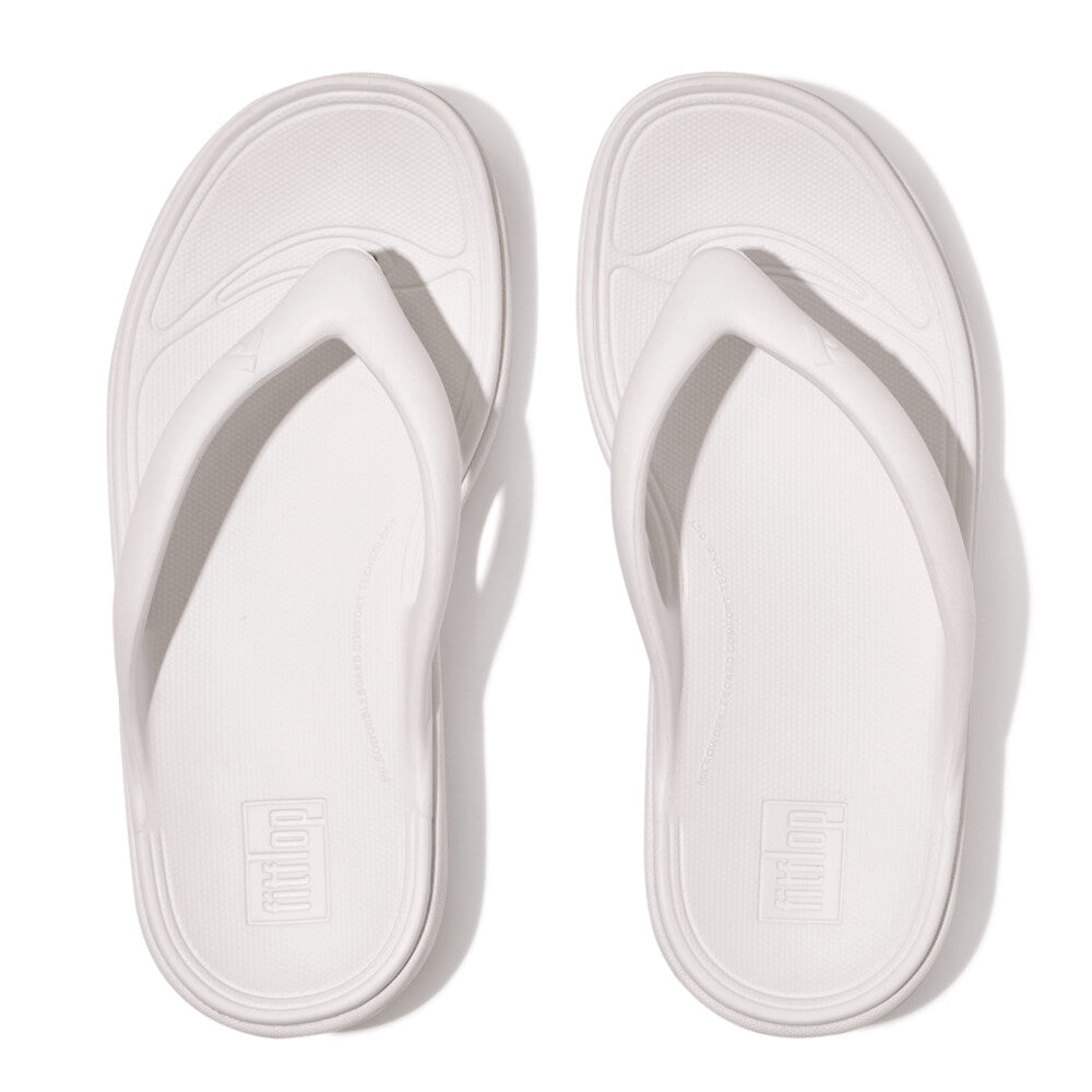 FitFlop HF4-194 Relieff Recovery Ladies Wide Urban White Slip On Sandals