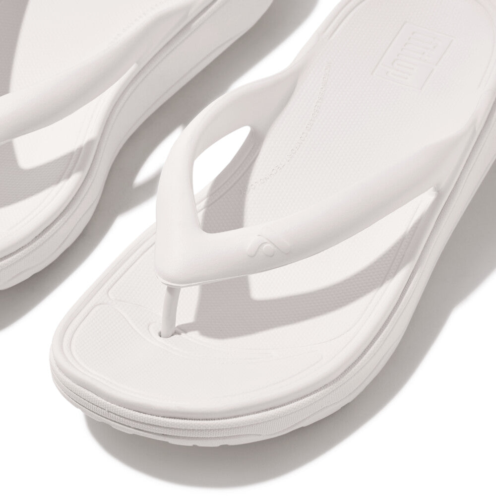 FitFlop HF4-194 Relieff Recovery Ladies Wide Urban White Slip On Sandals