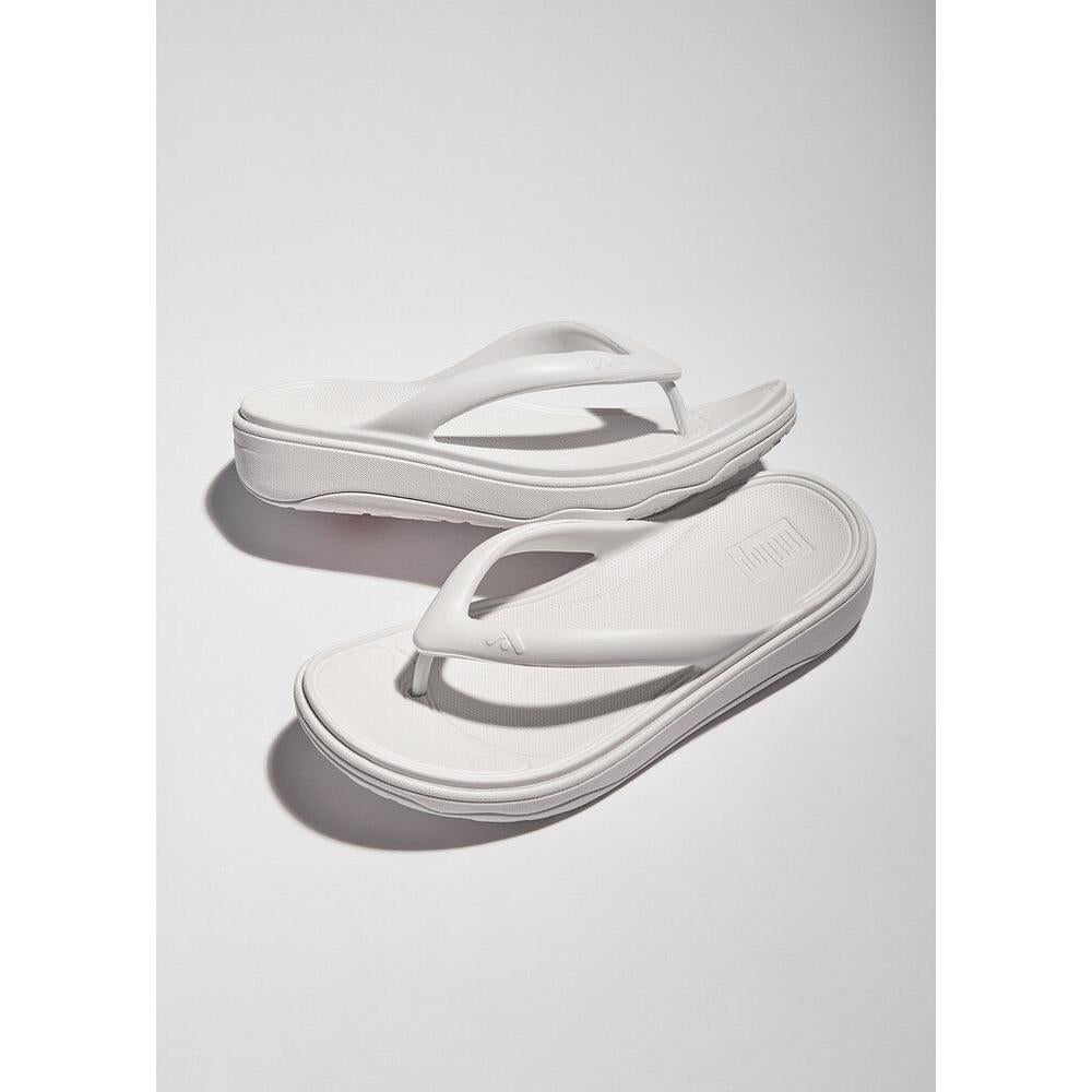FitFlop HF4-194 Relieff Recovery Ladies Wide Urban White Slip On Sandals