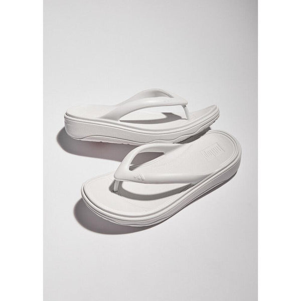 FitFlop HF4-194 Relieff Recovery Ladies Wide Urban White Slip On Sandals