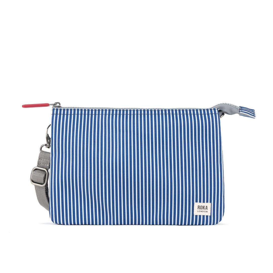 Roka Carnaby Crossbody Blue Hickory XL Recycled Canvas