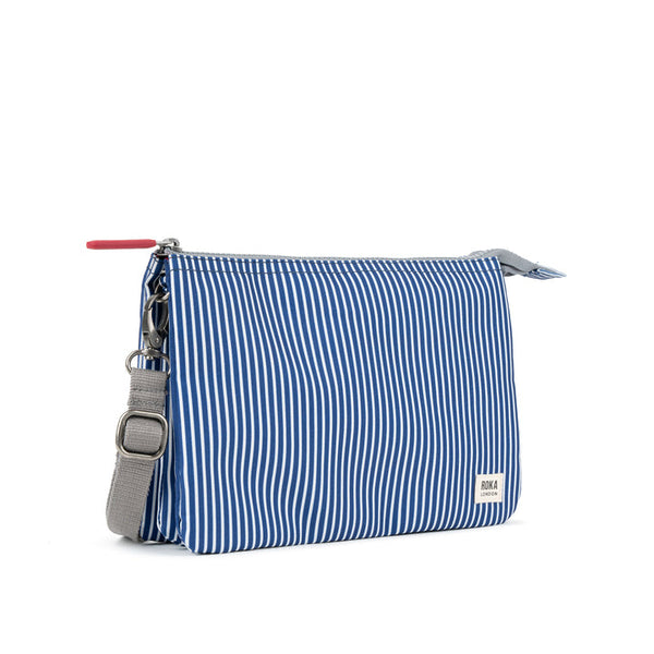 Roka Carnaby Crossbody Blue Hickory XL Recycled Canvas