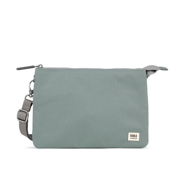 Roka Carnaby Crossbody Pewter XL Recycled Canvas