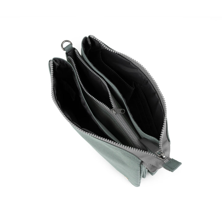 Roka Carnaby Crossbody Pewter XL Recycled Canvas