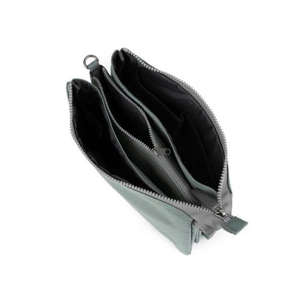 Roka Carnaby Crossbody Pewter XL Recycled Canvas