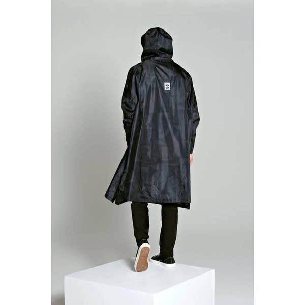 Rainkiss Back to Black Art Camo - Rain Poncho-elevate your sole
