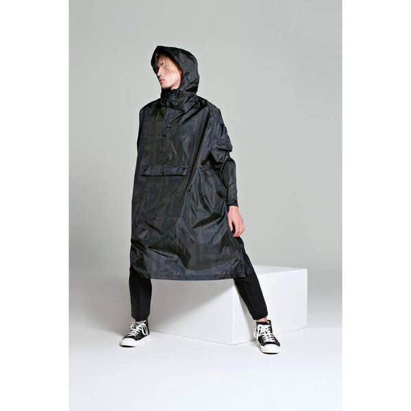 Rainkiss Back to Black Art Camo - Rain Poncho-elevate your sole