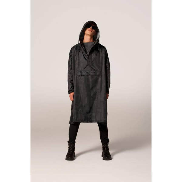 Rainkiss Back to Black Art Camo - Rain Poncho-elevate your sole