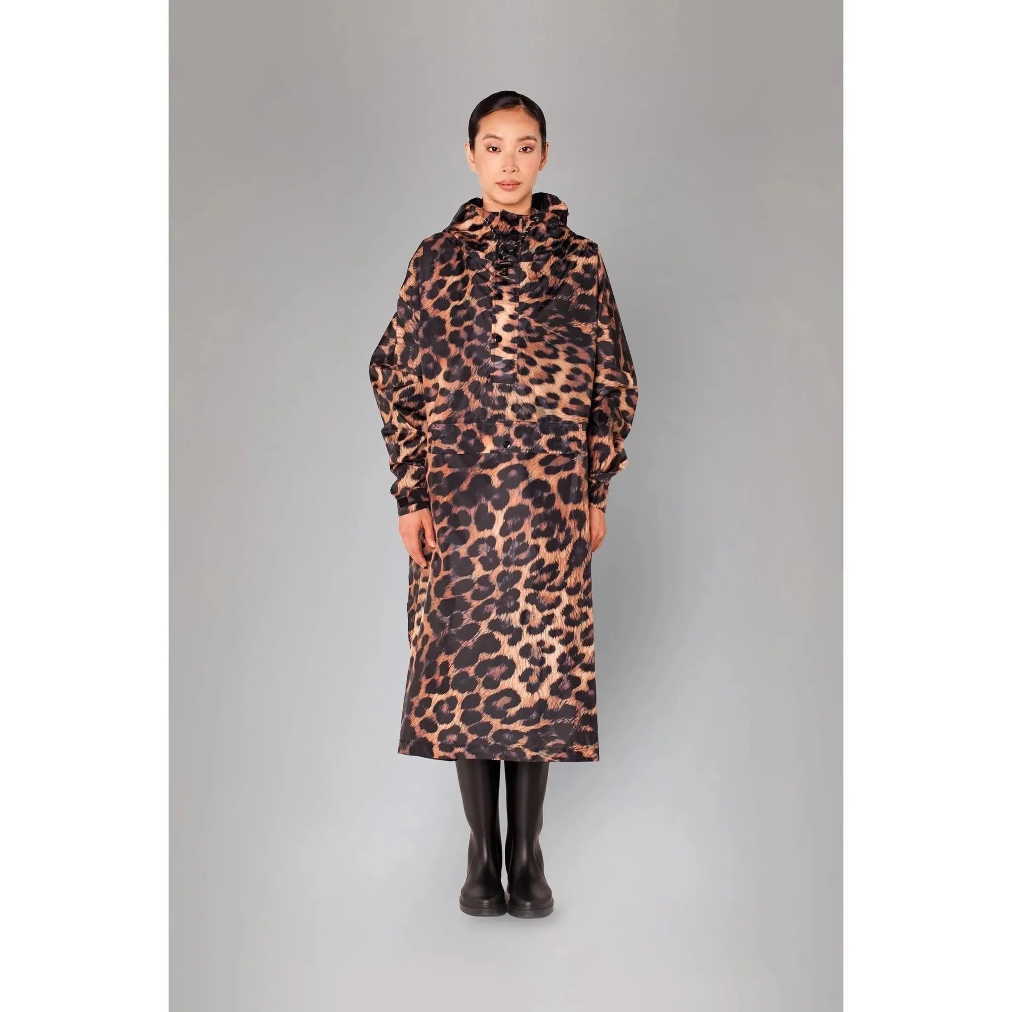 Rainkiss Dark Leopard Rain Poncho