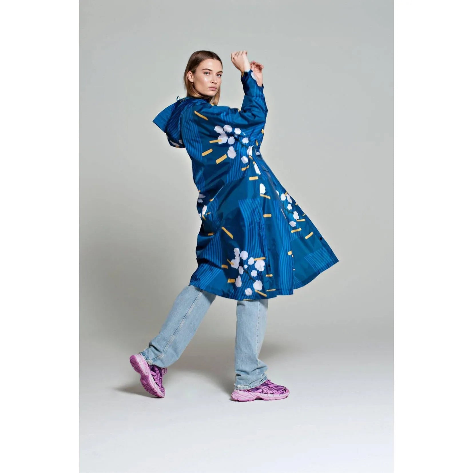 Rainkiss Japanese Blossom Rain Poncho-elevate your sole