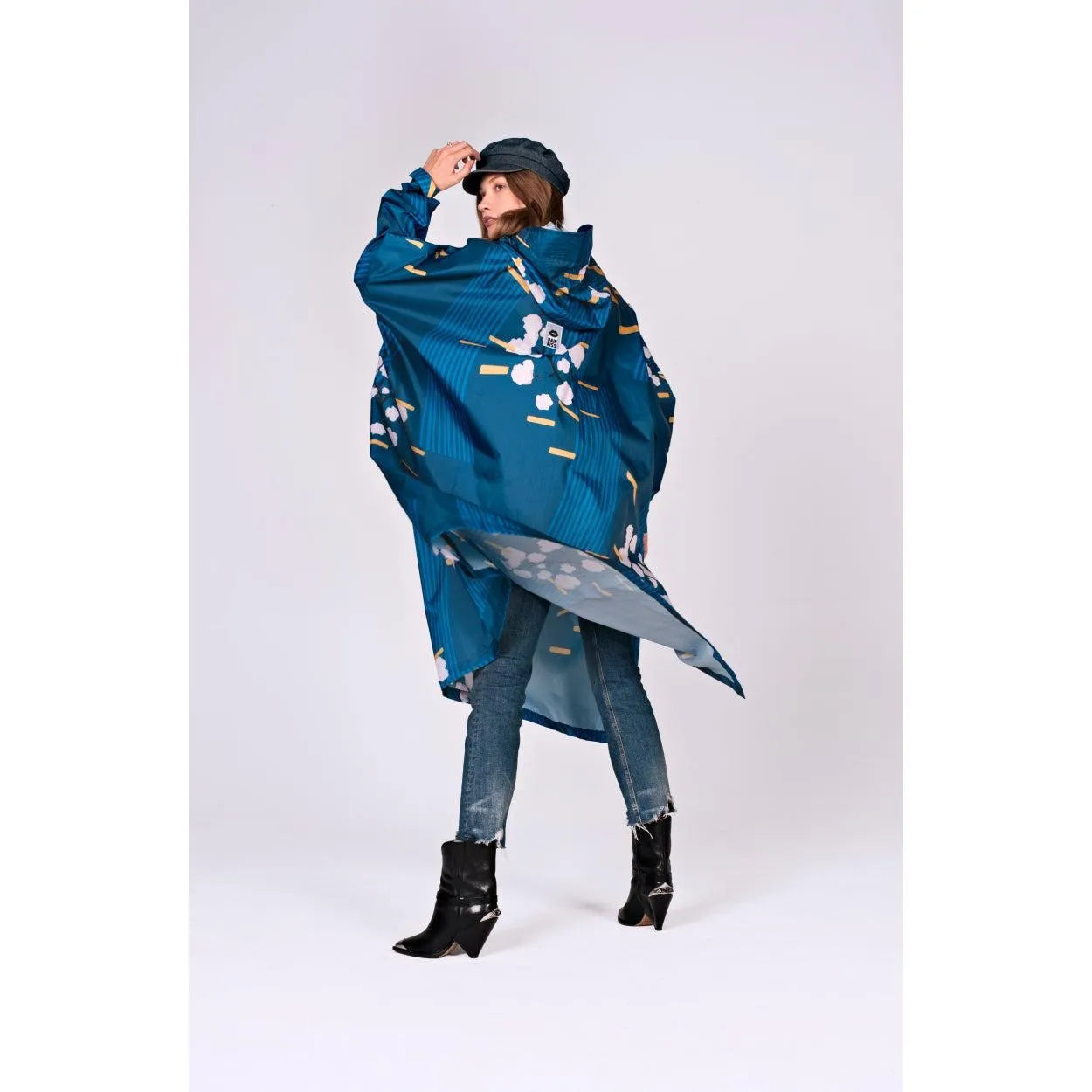 Rainkiss Japanese Blossom Rain Poncho-elevate your sole