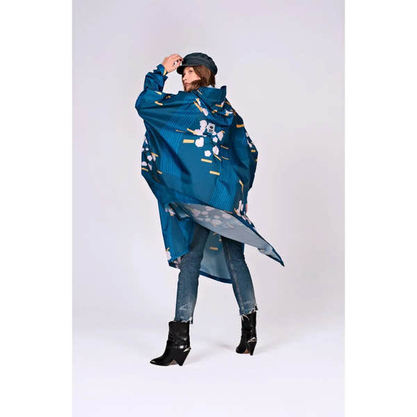 Rainkiss Japanese Blossom Rain Poncho-elevate your sole