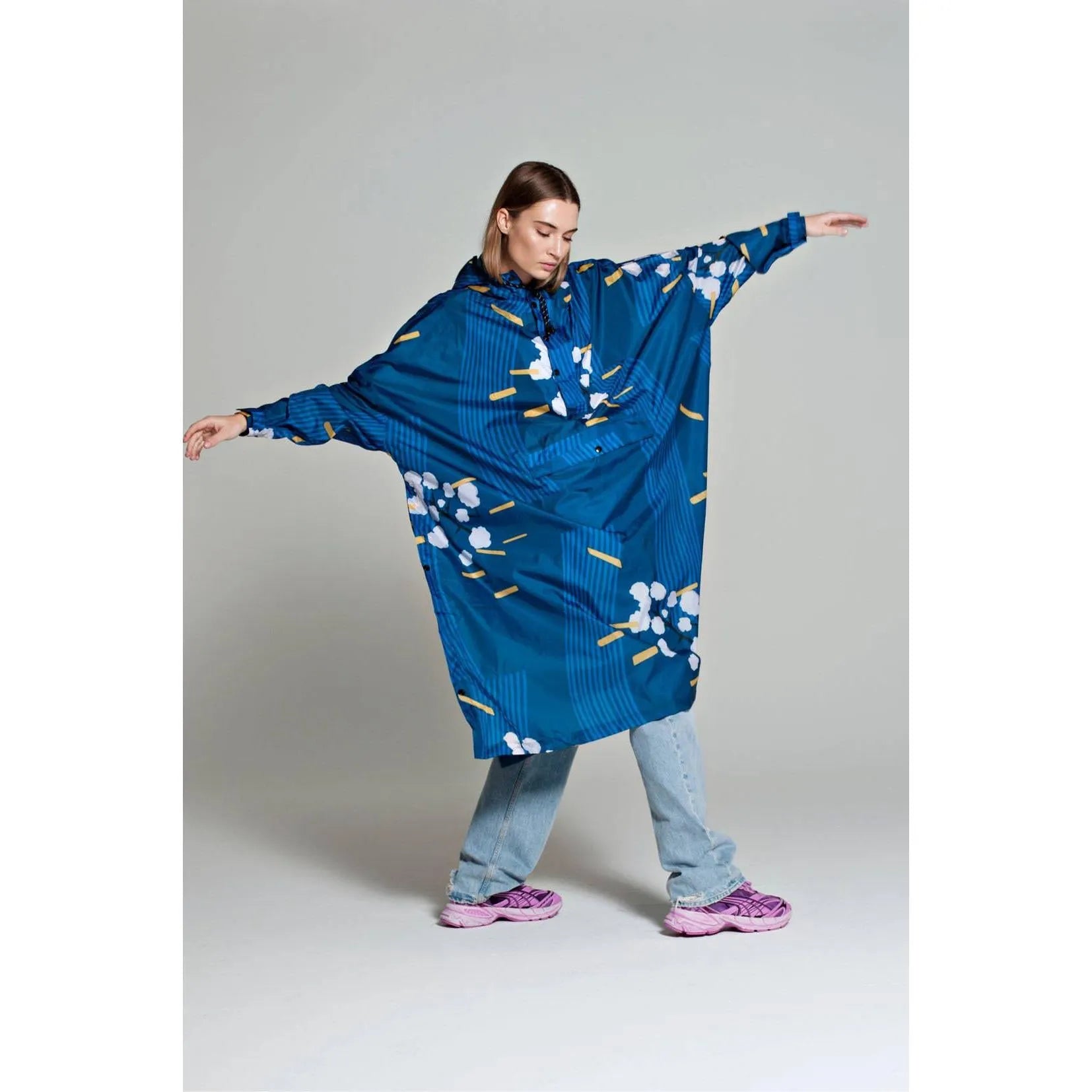 Rainkiss Japanese Blossom Rain Poncho-elevate your sole