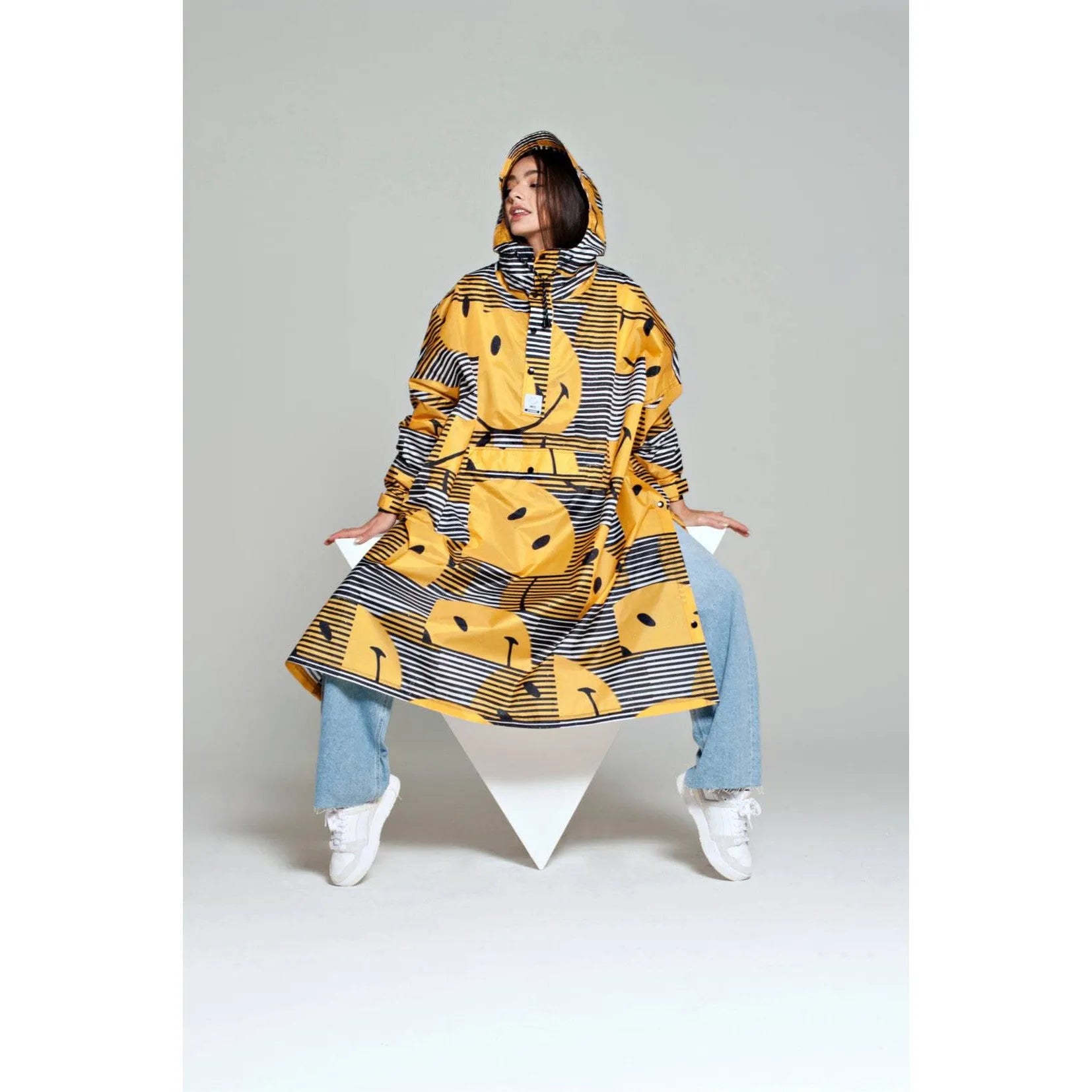 Rainkiss Sunset x Smiley Yellow Rain Poncho-elevate your sole