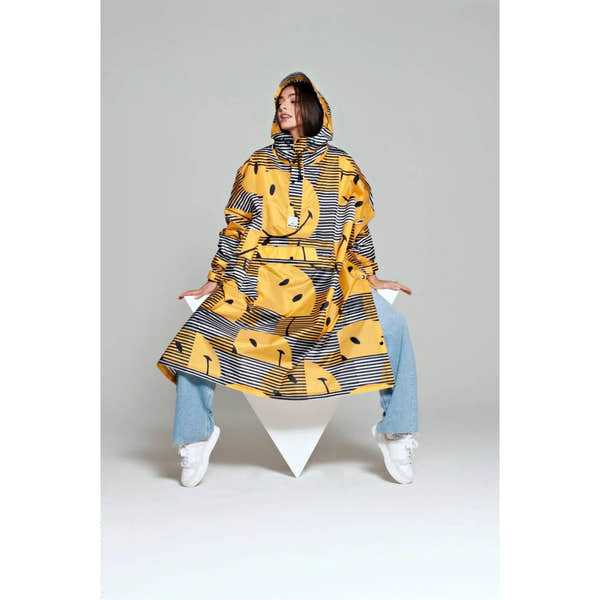 Rainkiss Sunset x Smiley Yellow Rain Poncho-elevate your sole