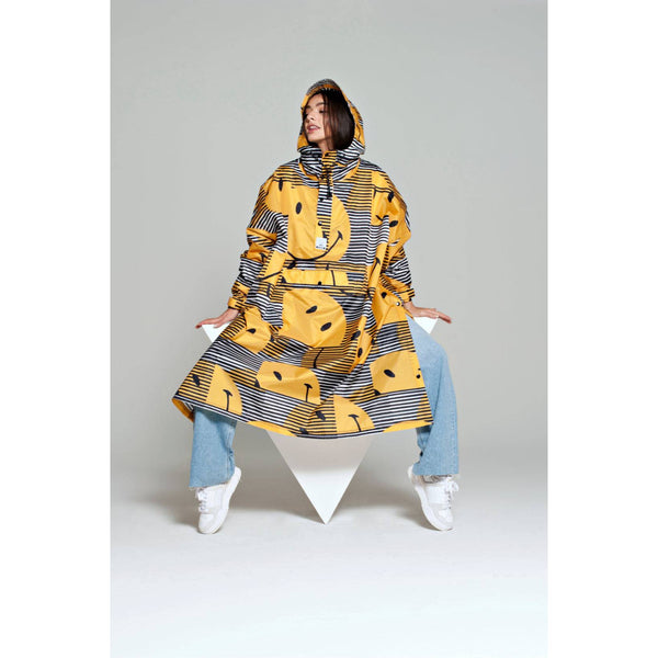 Rainkiss Sunset x Smiley Yellow Rain Poncho-elevate your sole