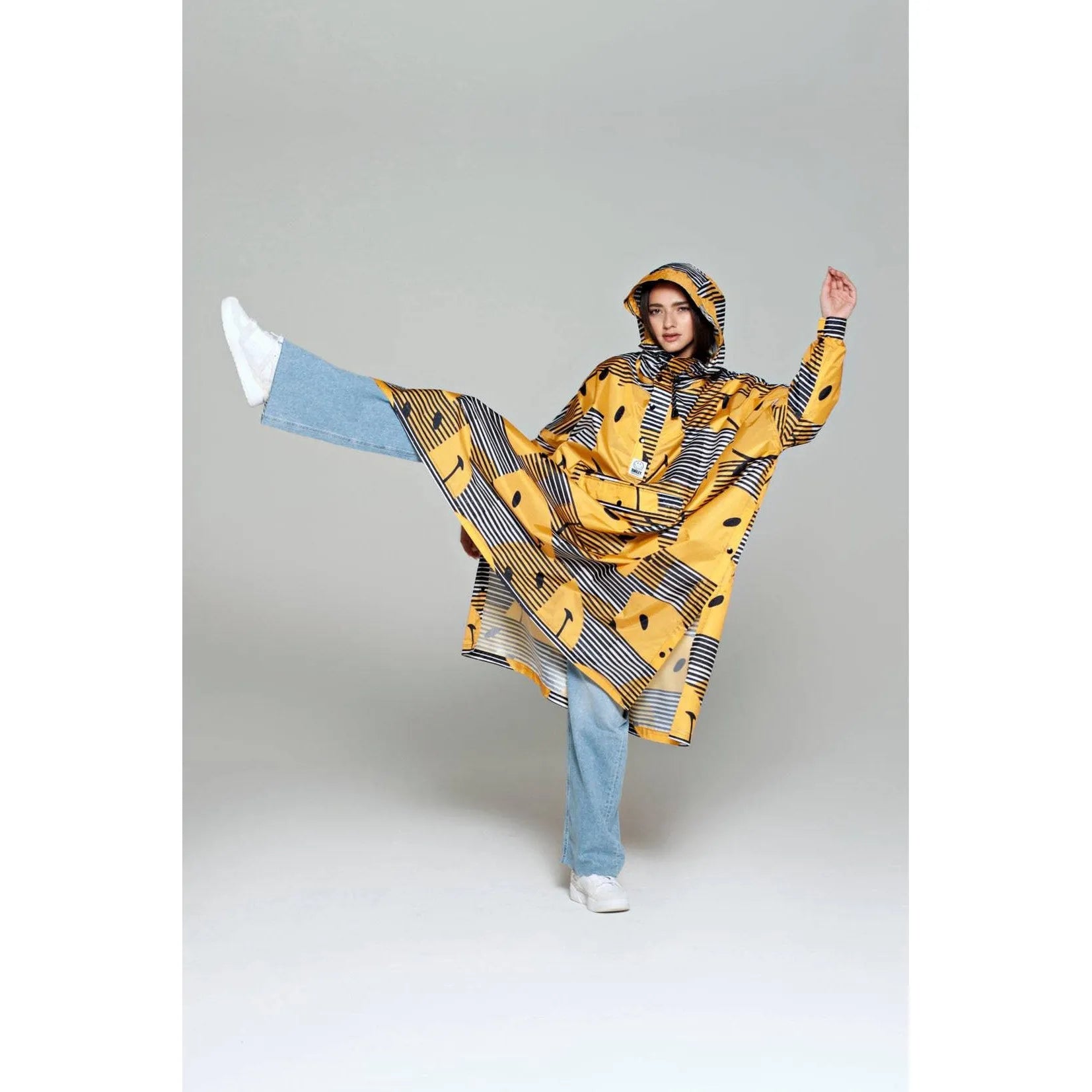 Rainkiss Sunset x Smiley Yellow Rain Poncho-elevate your sole