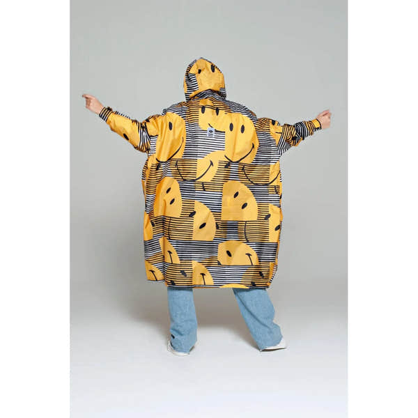 Rainkiss Sunset x Smiley Yellow Rain Poncho-elevate your sole