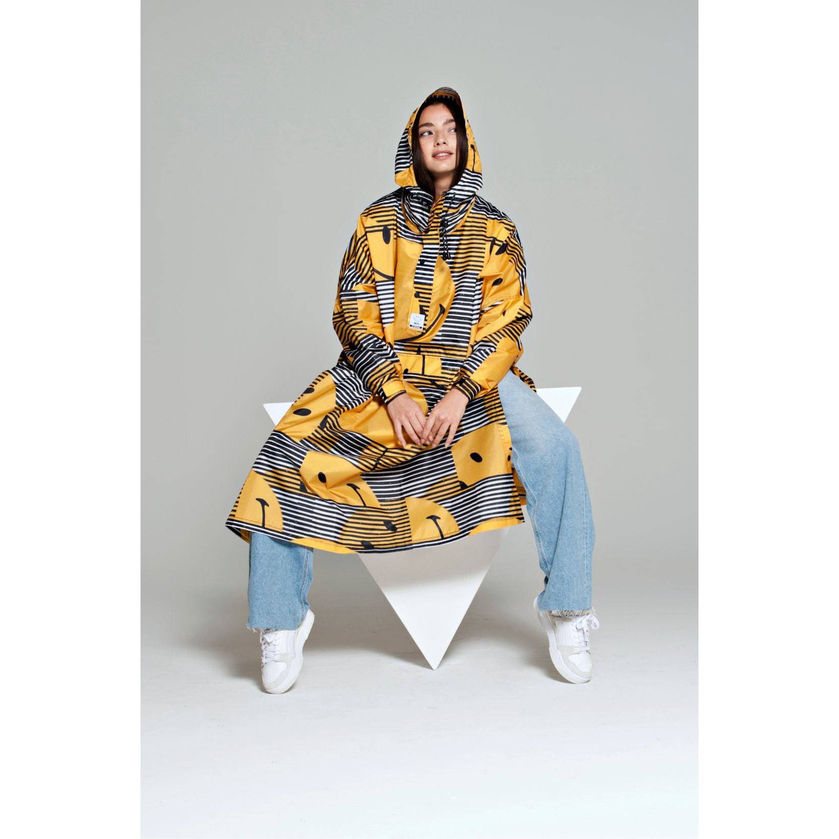 Rainkiss Sunset x Smiley Yellow Rain Poncho-elevate your sole