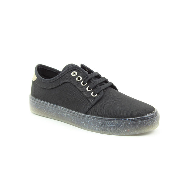 Recykers Peckham Ladies Black Lace Up Trainers2 - elevate your sole