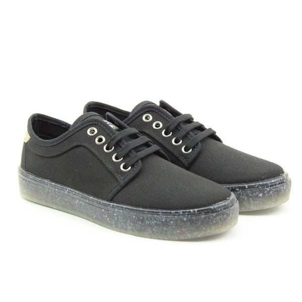 Recykers Peckham Ladies Black Lace Up Trainers2 - elevate your sole