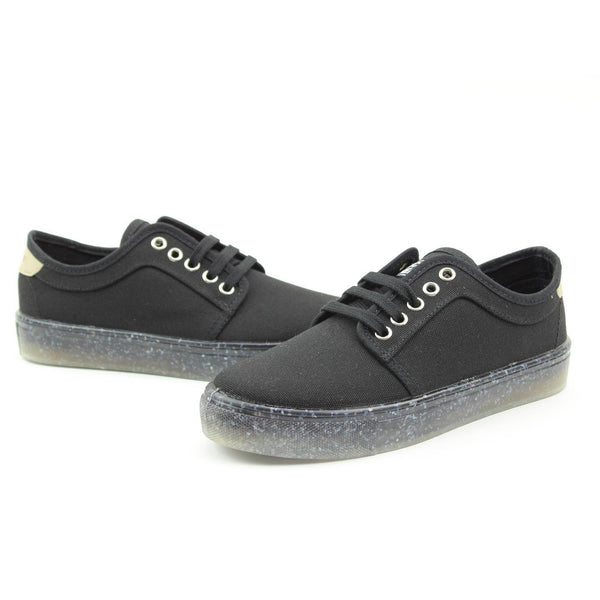 Recykers Peckham Ladies Black Lace Up Trainers2 - elevate your sole