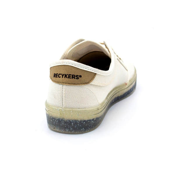 Recykers Peckham Ladies White Lace up trainers - elevate your sole