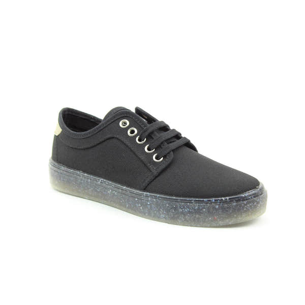 Recykers Peckham Mens Black Lace Up Trainers - elevate your sole