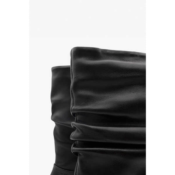 Regarde Le Ciel Joan-11 Ladies Black Leather Side Zip Mid-Calf Boots-elevate your sole