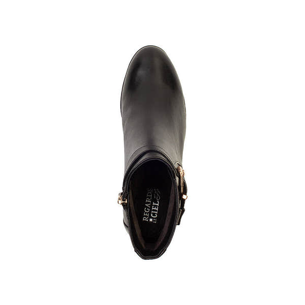 Regarde Le Ciel Patricia-84 Ladies Black Leather Side Zip Ankle Boots-elevate your sole