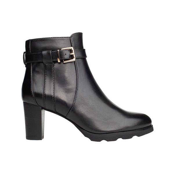 Regarde Le Ciel Patricia-84 Ladies Black Leather Side Zip Ankle Boots-elevate your sole