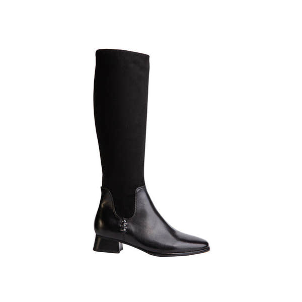 Regarde Le Ciel Thea 02 Ladies Black Leather Side Zip Knee High Boots-elevate your sole
