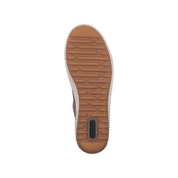 Remonte D0700-22 women's wide brown leather water-resistant shoes with zip and lace, rubber sole, and stylish design.