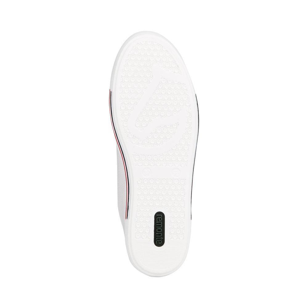Remonte D0900-80 Ladies White Leather Lace up Trainer - elevate your sole