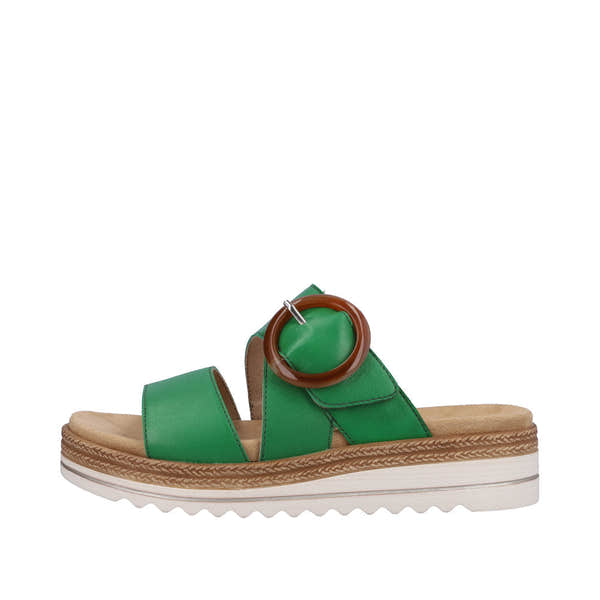 Remonte D0Q51-52 Ladies Apple Green Leather Touch Fastening Sandals-elevate your sole