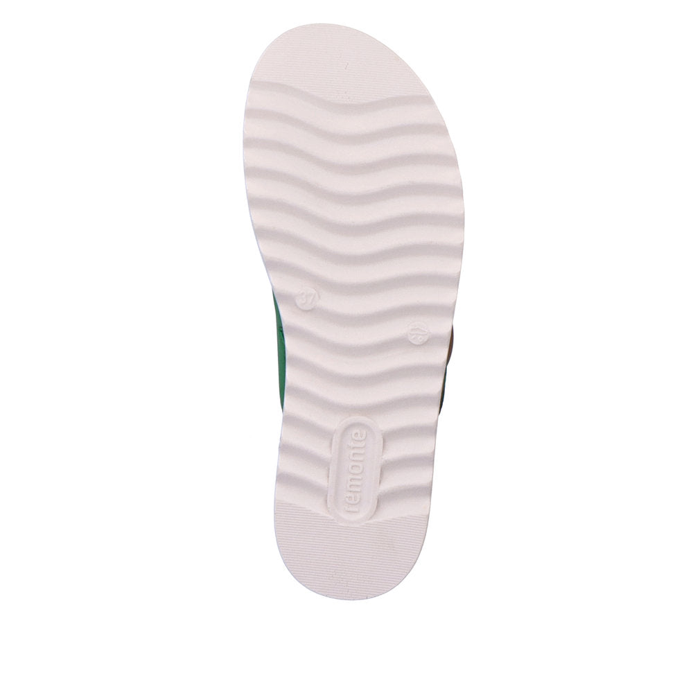 Remonte D0Q51-52 Ladies Apple Green Leather Touch Fastening Sandals-elevate your sole