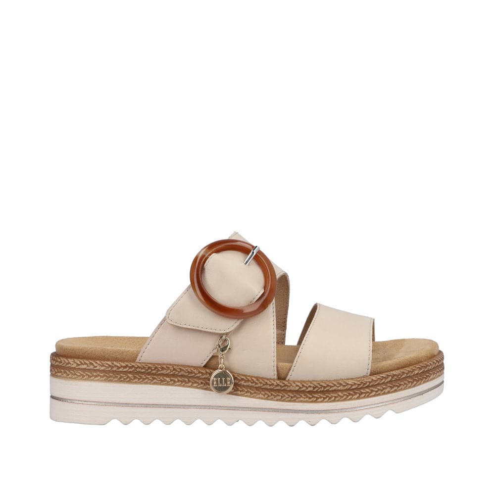 Remonte D0Q51-80 Ladies Nude Leather Slip On Sandals-elevate your sole