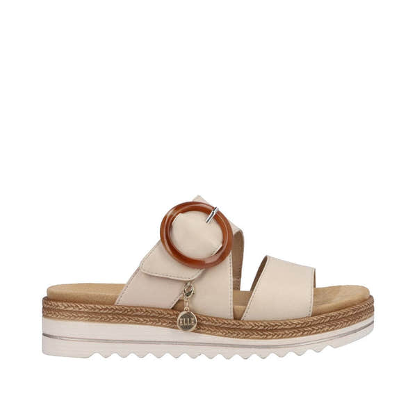 Remonte D0Q51-80 Ladies Nude Leather Slip On Sandals-elevate your sole