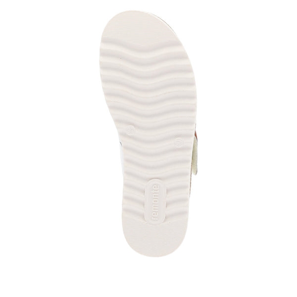 Remonte D0Q51-82 Ladies White Leather Touch Fastening Sandals-elevate your sole