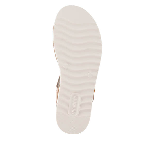 Remonte D0Q52-31 Ladies Copper Leather Touch Fastening Sandals-elevate your sole
