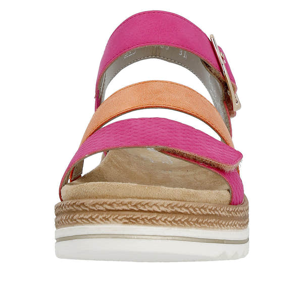 Remonte D0Q55-31 Ladies Magenta Pink Touch Fastening Sandals-elevate your sole