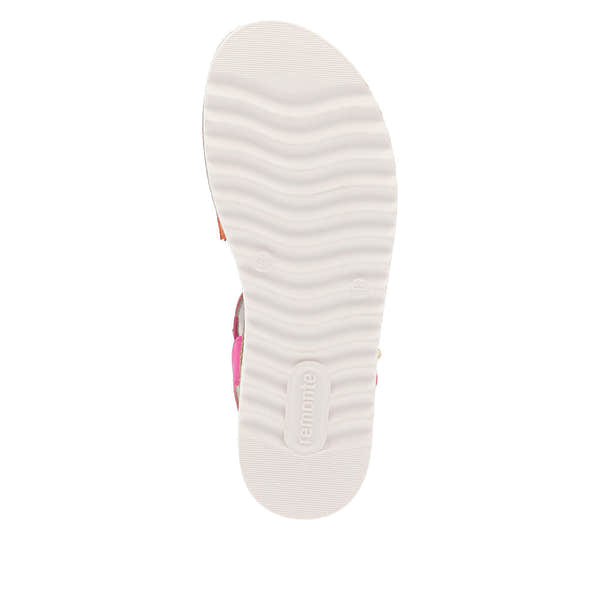 Remonte D0Q55-31 Ladies Magenta Pink Touch Fastening Sandals-elevate your sole